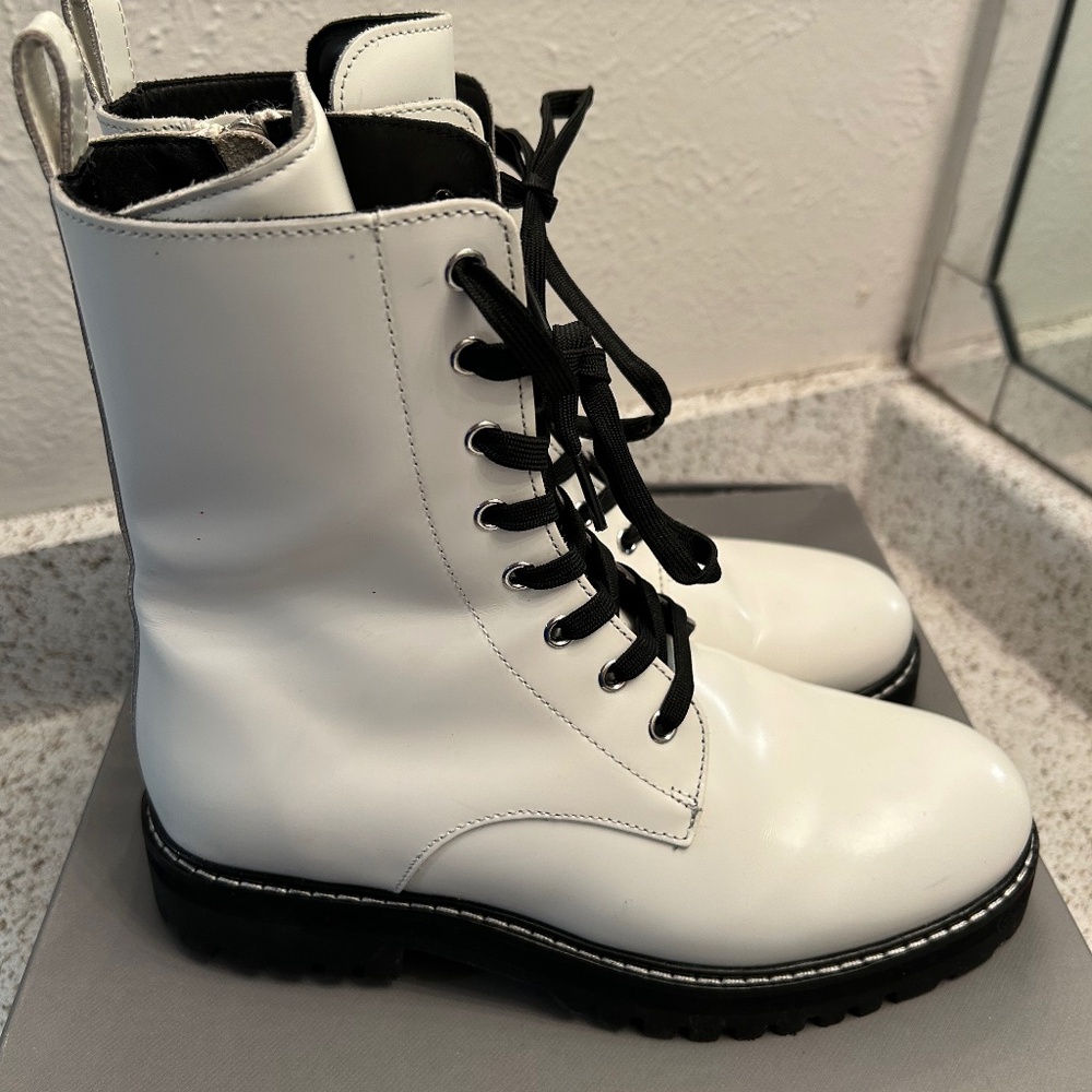 Thursday Boots Women’s White Combat Boots